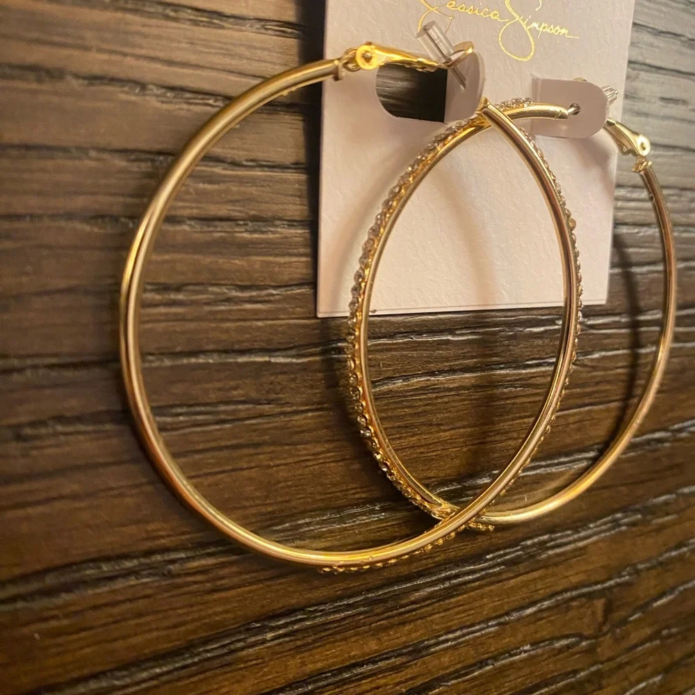 NEW Jessica Simpson hoop earrings